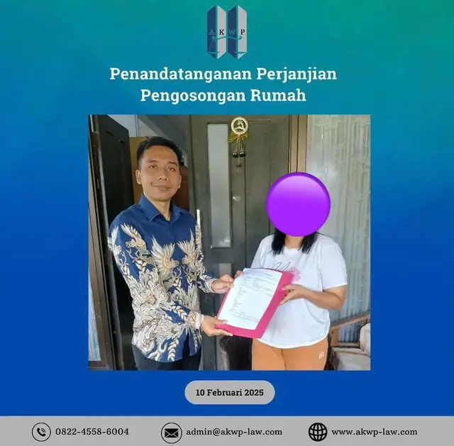 Penandatanganan perjanjian pengosongan rumah