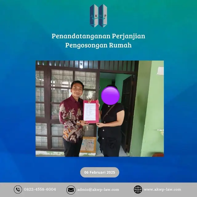Penandatanganan perjanjian pengosongan
