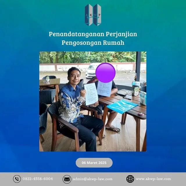 Pendampingan penandatanganan perjanjian pengosongan